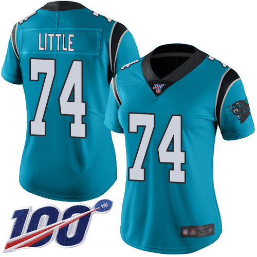 Carolina Panthers Limited Blue Women Greg Little Jersey NFL Football #74 100th Season Rush Vapor Untouchable
